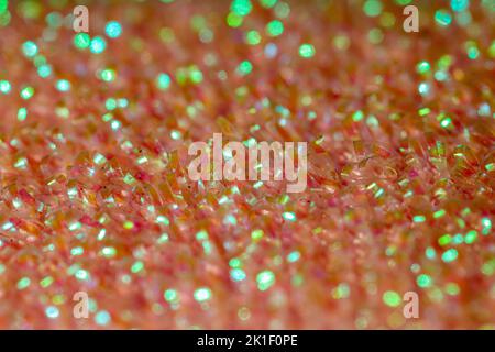macro pink abrasive scouring pad Stock Photo