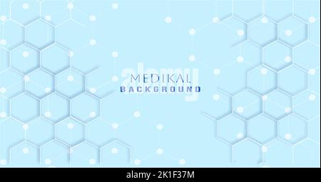 medical background honeycomb front honeycomb back minimal Stock Vector