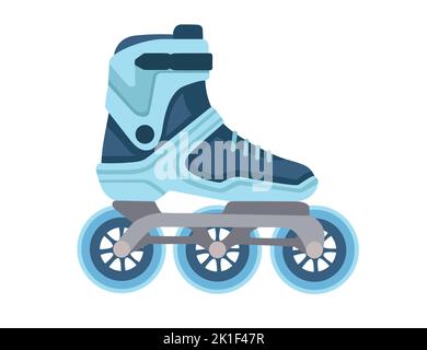 Modern design roller skates simple cartoon design vector illustration sport or casual equipment isolated on white background Stock Vector