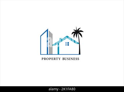 Real estate business victor logo design template Stock Vector