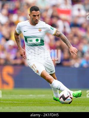 Tete Morente of Elche CF  during the La Liga match between FC Barcelona and Elche CF played at Camp Nou Stadium on September 17, 2022 in Barcelona, Spain. (Photo by Sergio Ruiz / PRESSIN) Stock Photo