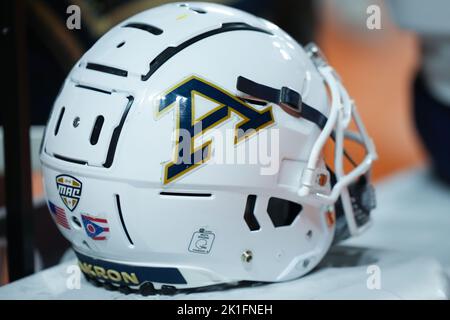 September 17, 2022: Akron Zips helmet during the NCAA football game between the University of Tennessee Volunteers and the University of Akron Zips at Neyland Stadium in Knoxville TN Tim Gangloff/CSM Stock Photo