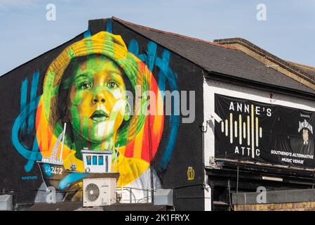 Southend City Jam event. Street artists are displaying their skills at 60 locations around the city centre. By artist giuseppeamed, Giuseppe Amed Stock Photo