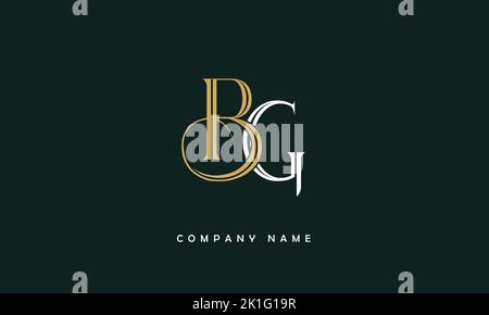 BG, GB Abstract Letters Logo Monogram Stock Vector