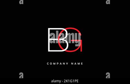 BG, GB Abstract Letters Logo Monogram Stock Vector