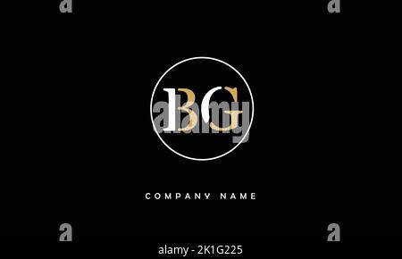 BG, GB Abstract Letters Logo Monogram Stock Vector