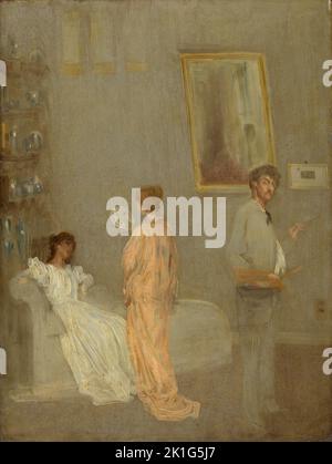 The Artist in His Studio. James McNeill Whistler. 1865/66 and 1895. Stock Photo