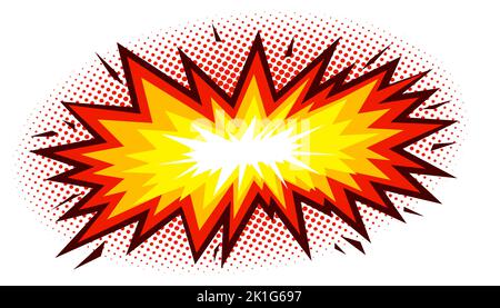 Explosion in manga and anime style. Stock Vector