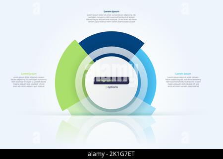 Three option circle infographic design template. Vector illustration Stock Vector