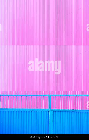A textured background with light pink and light blue wall Stock Photo