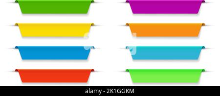 Infographic vivid ribbons. Banners templates for numbers, tabs labels vector options elements design Stock Vector