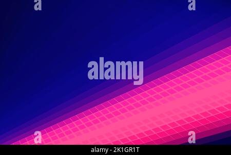 Abstract ultramarine tech background with saturated deep pink stripe. Futuristic navy blue vector graphic pattern Stock Vector