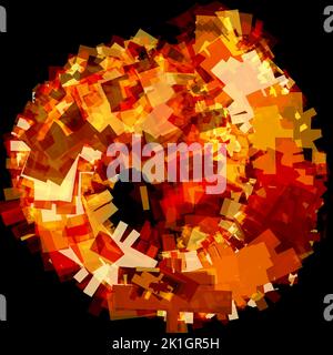 Modern vector art. Abstract chaotic shape on black background. Pattern with random abstraction Stock Vector
