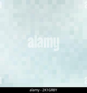 Abstract subtle tranquil blue mosaic textured by squares. Pale vector pattern Stock Vector