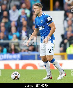 Liverpool, England, 18th September 2022. James Tarkowski of Everton  during the Premier League match at Goodison Park, Liverpool. Picture credit should read: Lexy Ilsley / Sportimage Stock Photo