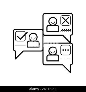 chat icon about the election of presidential candidates, Stock Vector