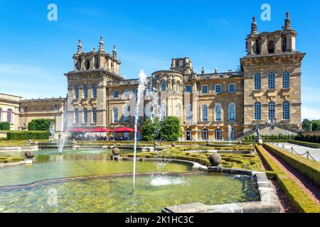 View of Palace from The Water Gardens, Blenheim Palace, Woodstock, Oxfordshire, England, United Kingdom Stock Photo