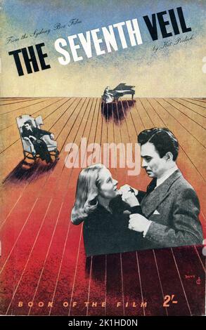 Front Cover of British Book of the Film for JAMES MASON and ANN TODD in THE SEVENTH VEIL  1945 director COMPTON BENNETT original story Muriel and Sydney Box Ortus Films / Sydney Box Productions / General Film Distributors (GFD) Stock Photo