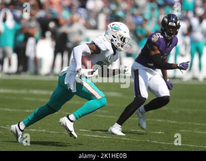 BALTIMORE, MD - SEPTEMBER 18: Miami Dolphins wide receiver Jaylen