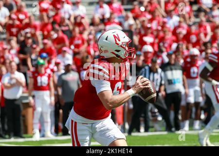 Nebraska and Interim Head Coach Mickey Joseph look to get the program back on track after the surprise firing of Scott Frost last week against the 6th Stock Photo