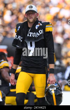 Pittsburgh Steelers Place Kicker Chris Boswell (9) Looks On From The 