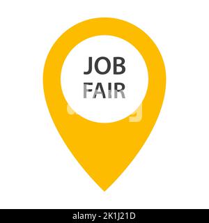 Job fair pinpoint icon vector for graphic design, logo, website, social media, mobile app, UI illustration Stock Vector