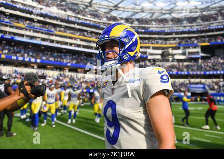 Inglewood, California, May 24, 2021, Jerseys of Los Angeles Rams  quarterback Matthew Stafford (9) on display at the Equipment Room team store  atf SoFi Stadium, Monday, May 24, 2021, in Inglewood, Calif.