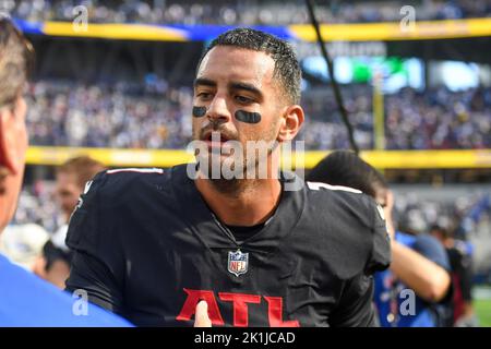 Atlanta, Georgia, USA. 11th Sep, 2022. Atlanta Falcons quarterback Marcus  Mariota (1) runs with the ball during the game against the New Orleans  Saints at Mercedes-Benz Stadium (Credit Image: © Debby Wong/ZUMA