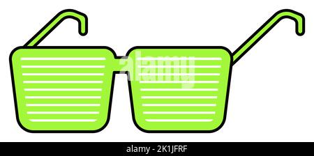Retro sunglasses, summer accessories 90s sticker Stock Vector