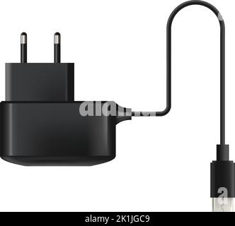Charger with wire and usb port, recharger vector Stock Vector