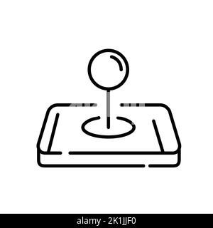 Pinpoint on a smartphone. Showing location for navigation. Pixel perfect, editable stroke icon Stock Vector