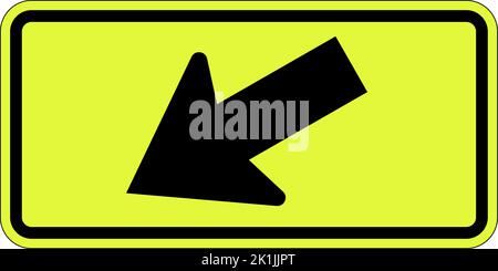 Diagonal Arrow Left Sign On White Background Stock Vector