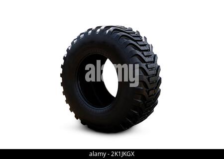off-road vehicle tire on isolated on white background Stock Photo