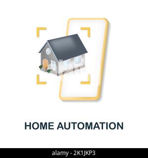 Home Automation icon. 3d illustration from internet of things collection. Creative Home Automation 3d icon for web design, templates, infographics and Stock Vector