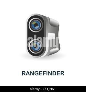Rangefinder icon. 3d illustration from measuring collection. Creative Rangefinder 3d icon for web design, templates, infographics and more Stock Vector