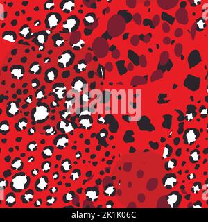 Abstract modern leopard seamless pattern with circles. Animals trendy background. Color decorative vector illustration for print, card, fabric Stock Vector