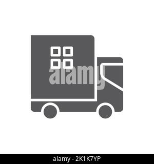 Home delivery truck icon concept isolated on white background. Vector illustration Stock Vector