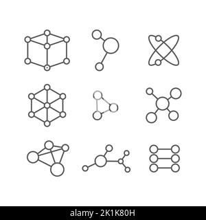 molecular compound icon. Element of science icon for mobile concept and web apps. Thin line molecular compound icon can be used for web and mobile on Stock Vector