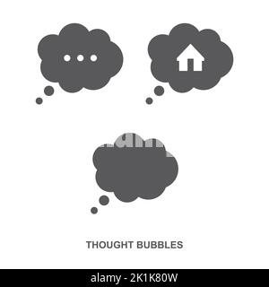 Thought Bubble Carbon Icons. A professional, pixel-aligned icon. Stock Vector