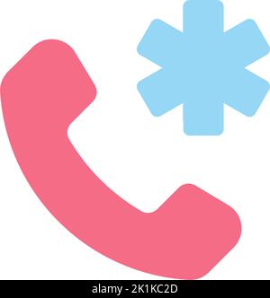 Calling flat icon. Color simple element from work from home collection ...