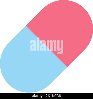 Capsule flat color ui icon Stock Vector