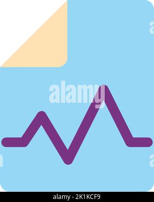 Electronic health record flat color ui icon Stock Vector