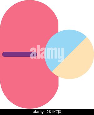 Dosage form flat color ui icon Stock Vector