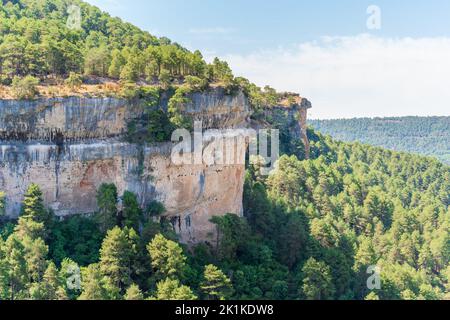 Hiking path known as Escalerón la Raya in Uña. Serranía de Cuenca Natural Park landscape, Spain Stock Photo