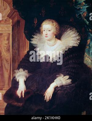 Portrait de Anne d'Autriche, reine de france (1601-1666)  Peinture de Pierre Paul  Rubens (1577-1640)  1625 Dim 1,29x1,06 m Madrid, musee du Prado Stock Photo
