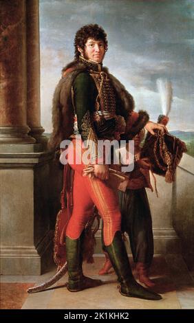 Portrait de Joachim Murat (1767-1815) marechal d'empire. detail de la Peinture de Francois Gerard (1770-1837) Vers 1801 Dim 2,1x1,3 m Versailles, musee du Chateau Stock Photo