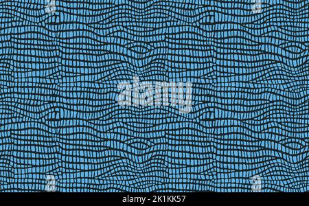 Abstract modern crocodile leather seamless pattern. Animals trendy background. Blue decorative vector illustration for print, fabric, textile. Modern Stock Vector