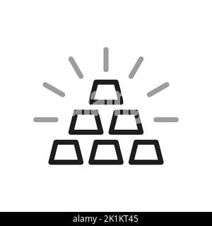 Simple of Finance Related Vector Line Icon. Contains such Icon as gold. Thin outline icon pack. Stock Vector