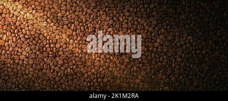 roasted coffee beans background. banner Stock Photo