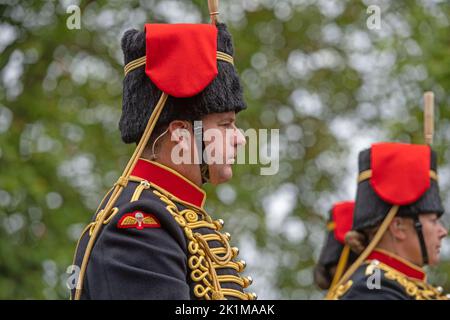 Queen Elizabeth II state funeral, London, UK. 19th Sep, 2022. Credit: Phil Rees/Alamy Live News Stock Photo
